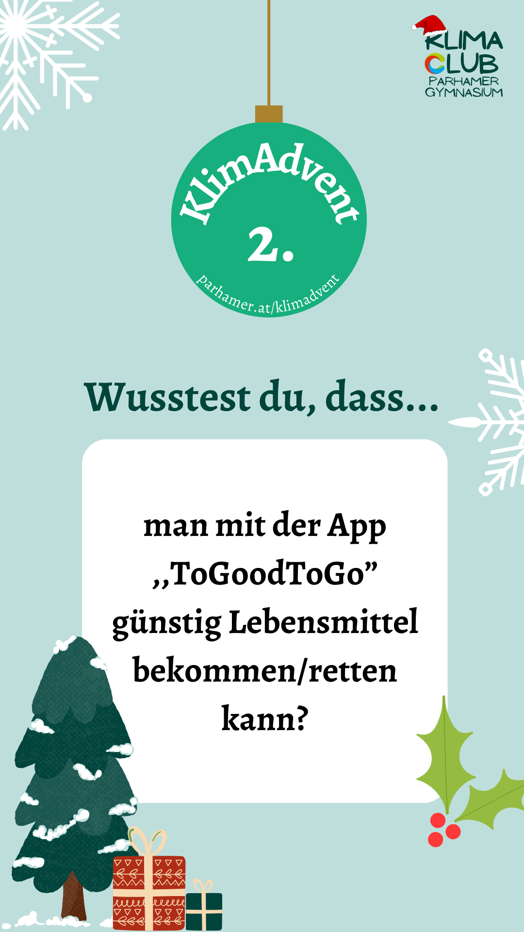 Wusstest du, dass man mit der App "TooGoodToGo" günstig Lebensmittel von Restaurants und Supermärkten abholen kann, die sonst am Ende des Tages weggeschmissen werden würden?