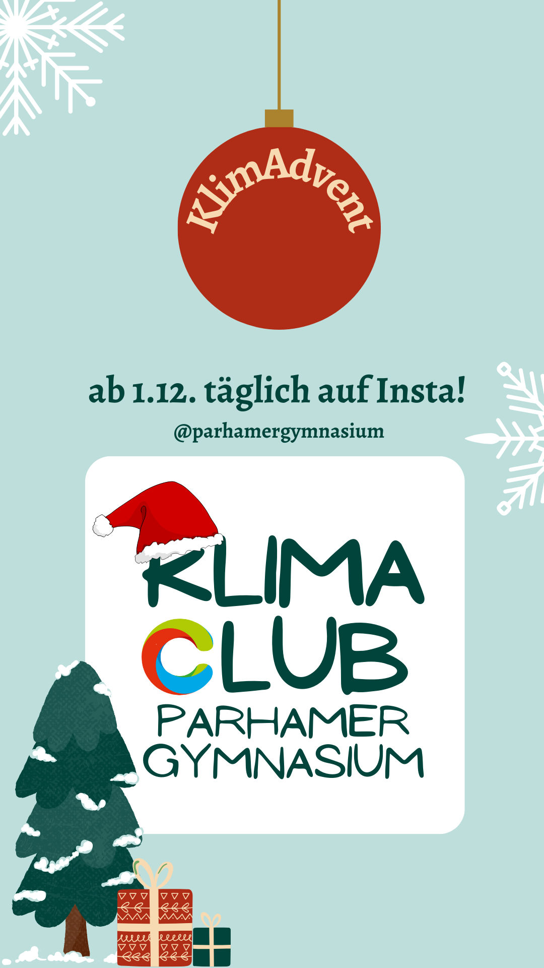 KlimAdvent vom Klimaclub ab 1.12. auf Insta und natürlich hier!  Entdecke hier jeden Tag ein neues Türchen!