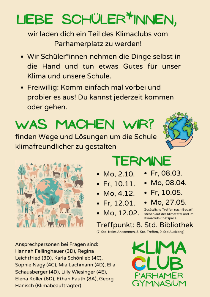 Klimaclub Infos und Termine