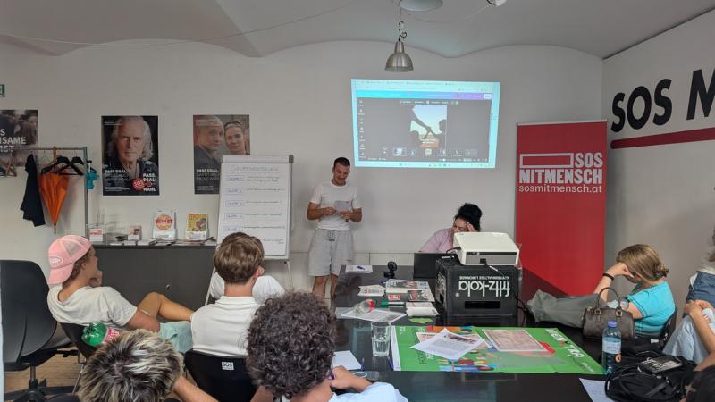Zivilcourage-Workshop der 6E bei SOS Mitmensch